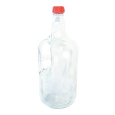 Everglass, 1,75 л, бутылка с ручкой, С крышкой, стекло