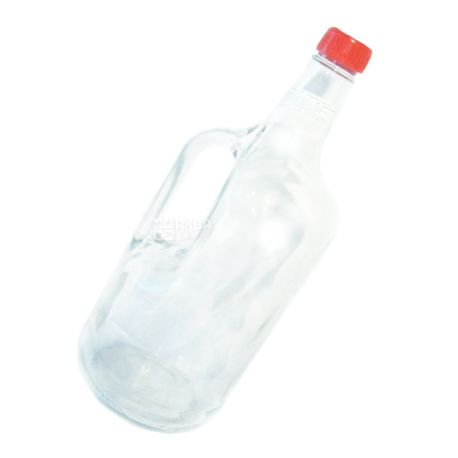 Everglass, 1,75 л, бутылка с ручкой, С крышкой, стекло