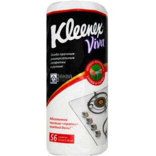 Kleenex Viva Hydroknit, 56 шт, Серветки універсальні, багаторазові, 21х28 см