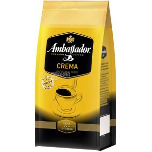 Ambassador Crema, 1 кг, Кофе в зернах средней обжарки Амбассадор, купаж