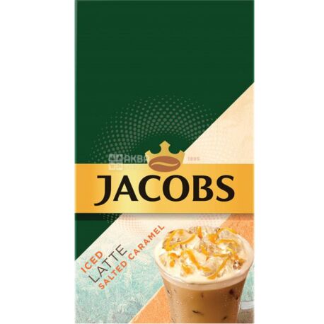 Jacobs, 3в1 Salted Caramel, 10 шт. х 21,3 г, Напій кавовий Якобз Солона Карамель