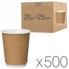 Крафт Стакан бумажный, двуслойный, 250 мл, 25 шт, 20 упаковок, D79