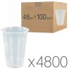 Стакан пластиковий, 100 мл, 100 шт, 48 упаковок, прозорий