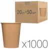 Крафт Стакан паперовий, одношаровий, 250 мл, 50 шт, 20 упаковок, D79