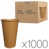Крафт Стакан бумажный, однослойный, 340 мл, 50 шт, 20 упаковок, D79