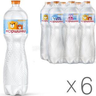 Моршинка, 1,5 л, Упаковка 6 шт., Вода детская негазированная, с первых дней жизни, ПЭТ