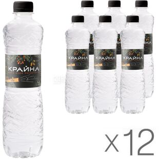 Крайна, 0,5 л, упаковка 12 шт., Вода минеральная негазированная, ПЭТ