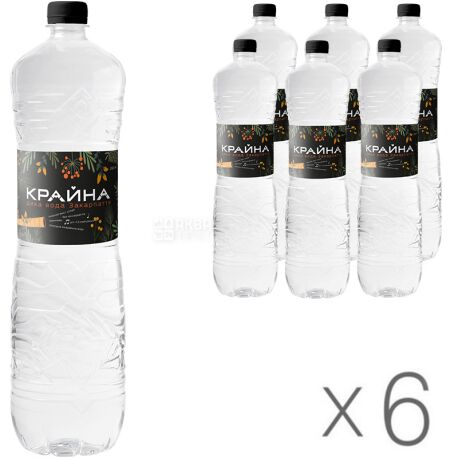 Krajna, Silicon non-carbonated water, 1.5 l, Packaging 6 pcs., PAT