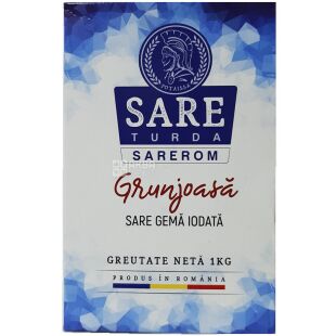 Sare Turda, 1 кг, Соль пищевая каменная, йодированная