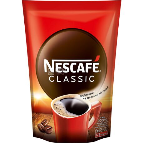 Nescafe Classic, 350 г, Кофе Нескафе Классик, растворимый