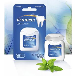 Dentorol, Fresh Mint, 65 м, Зубная нить, вощеная