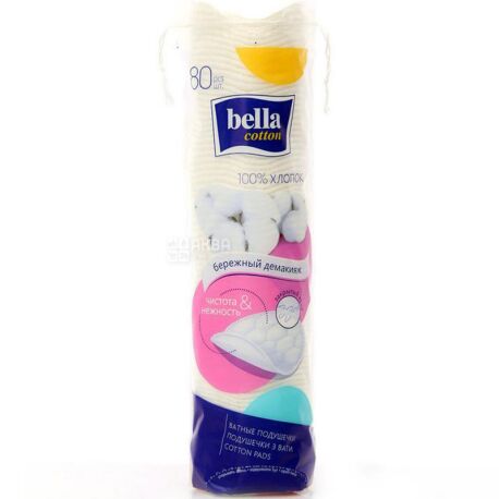Bella, 80 шт., Косметические ватные диски