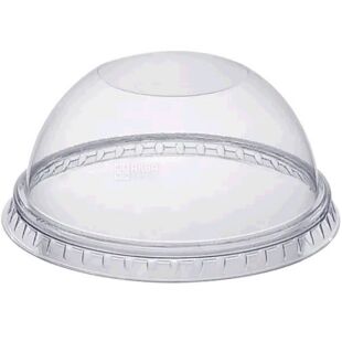 Кришка для стакана Лайт 300-500мл, 100 шт, пластикова, прозора, без отвору