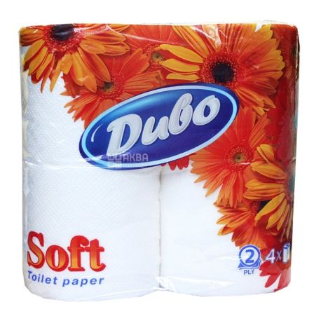 Диво Soft, Туалетний папір двошаровий, 4 рулони