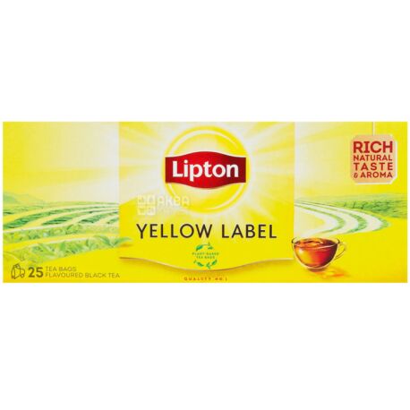 Lipton, Yellow Label, 25 пак., Чай Липтон, Черный