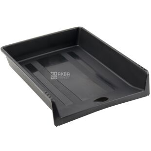 Axent, Delta Econom, Лоток горизонтальный, пластик, черный, 65х265х340 мм