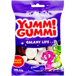Roshen Yummi Gummi Galaxy Life, 70 г, Цукерки желейні Галактичне Життя Яммі Гаммі, Рошен