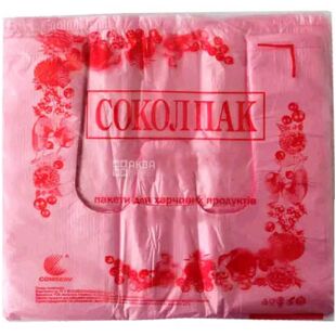 Соколпак, Люкс, 200 шт., Пакет-майка для харчових продуктів, 24*44 см, в асортименті