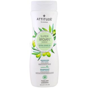 Attitude, Shower Gel Olive, 473 мл, Гель для душа, питательный, оливковый