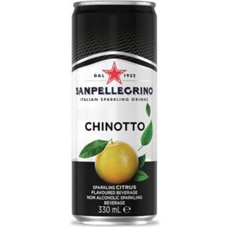 San Pellegrino, Chinotto, 0,33 л, Лимонад з екстрактом померанца