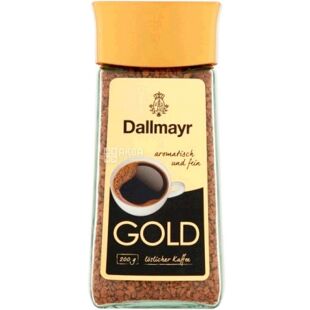 Dallmayr Gold, 200 г, Кофе Далмаер, растворимый, стекло
