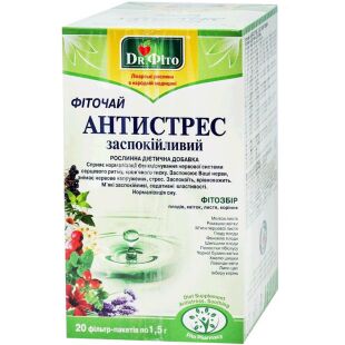 Dr. Фіто, Антистрес, 20 шт. х 1,5 г, Фиточай успокоительный
