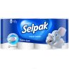 Selpak Supremely Soft, 8 рул., Туалетний папір Селпак Супремлі Софт, 3-х шаровий