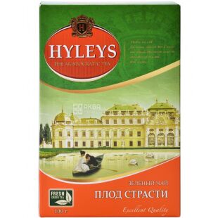 Hyleys, Плід пристрасті, 100 г, Хейліз, Чай зелений крупнолистовий з ароматом маракуйї