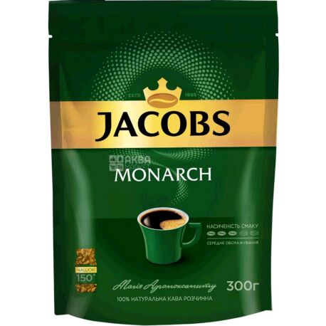 Jacobs Monarch, 300 г, Кава Якобс Монарх, розчинний