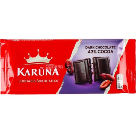 Karuna, 80 г, Шоколад чорний, 45%