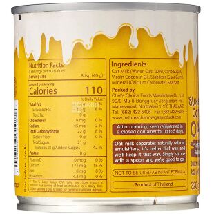 Nature's Charm, 320 г, Вівсяне молоко згущене, ж/б