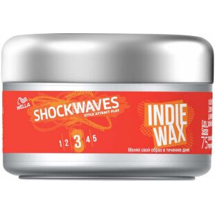 Wella, Shockwaves Indie Wax, 75 мл, Воск для укладки волос, для мужчин