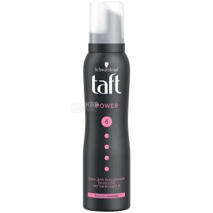 Taft Power, 150 мл, Пена-мусс для волос, Нежность кашемира, фиксация 5