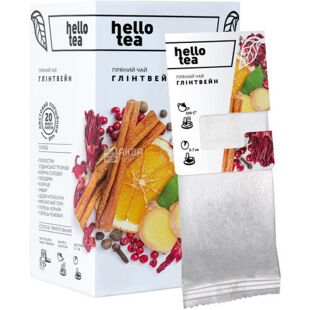 Hello tea, 20 шт., Хеллоу ті, Фруктово-пряний чай у фільтр-пакетах, Глінтвейн