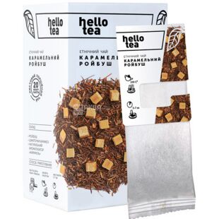 Hello tea, 20 шт., Хеллоу ті, Етнічний чай у фільтр-пакетах, Карамельний Ройбуш