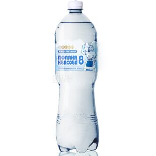 Поляна Квасова-8, 1,5 л, Вода минеральная сильногазированная, ПЭТ
