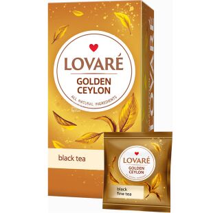 Lovare, Ceylon, 24 пак. х 2 г, Чай Ловара, Цейлон, чорний