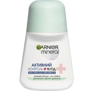Garnier, Mineral, 50 мл, Антиперспірант Активний Контроль +, для чутливої ​​шкіри