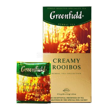 Greenfield, Cremy Rooibos, 25 пак., Чай Гринфилд, Ройбуш со сливками , травяной