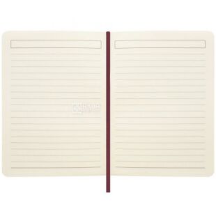 Optima, Vivella, 128 аркушів, Блокнот для записів, лінія, А6, червоний