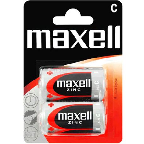 Maxell R14 Battery, 2 pcs.
