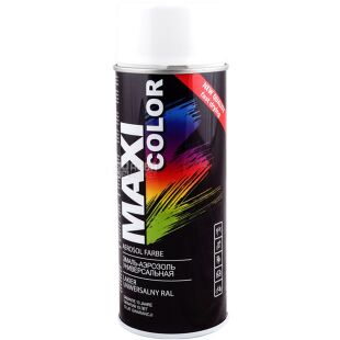 Maxi Color, 400 мл, Емаль аерозольна, керамічна, сигнально-біла
