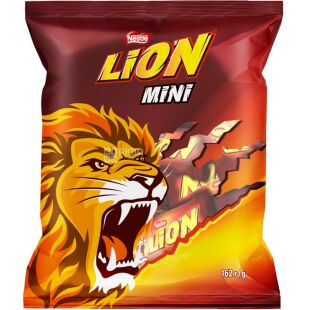 Lion, 162 г, Конфеты вафельные с карамелью, Лайн