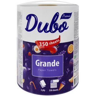 Диво Grande, 1 рул., Полотенце бумажное, 2-х слойное, белое, 77 м, 350 листов, 230х220 мм