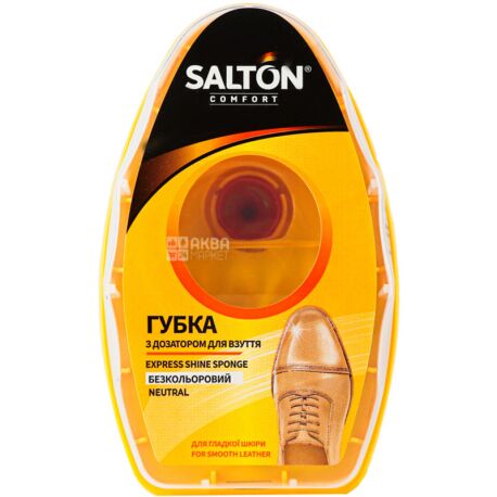 Salton, Губка с дозатором, для обуви из гладкой кожи, бесцветная
