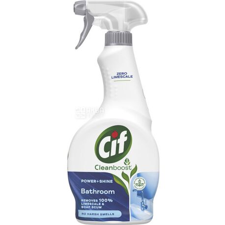 Cif, 500 ml, Spray for cleaning the bathroom, To remove lime and plaque