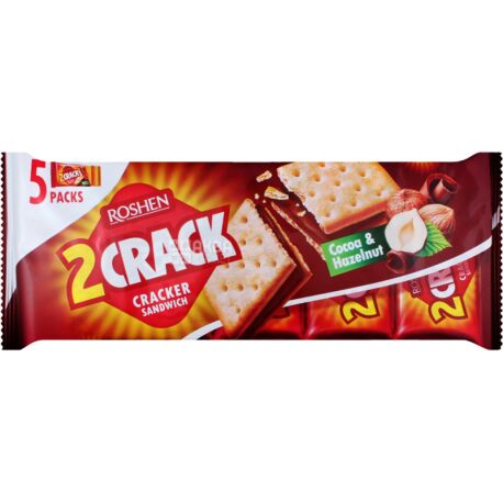 Roshen, 2 Crack, 235g, Cocoa Nut Cracker