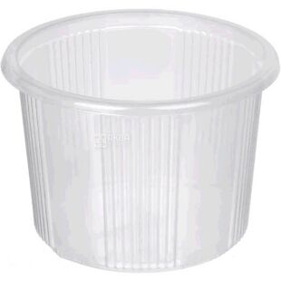 Lux, Супник без кришки пластиковий круглий, 50 шт., 500 мл, Ø115 мм, прозорий