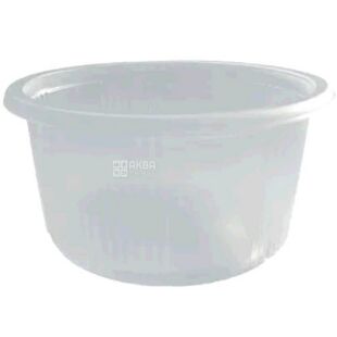 Lux, Супник без крышки пластиковый круглый, 50 шт., 350 мл, Ø115 мм, прозрачный