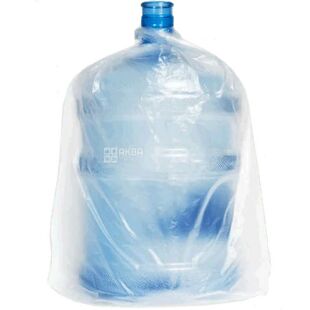 Пакети для бутлів 19л, 450 х 750 мм, з ручками, білі, 10 мкм, 1000 шт.